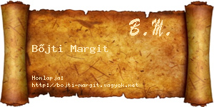 Bőjti Margit névjegykártya